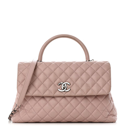 Chanel Caviar Quilted Medium Coco Handle Flap Light Pink 1 of 10
