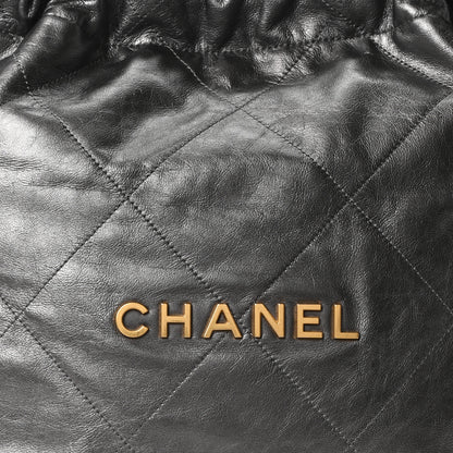 Chanel Metallic Calfskin Quilted Small Chanel 22 Ruthenium 9 of 11