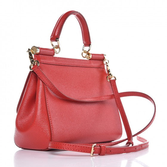Dauphine Small Miss Sicily Satchel Dark Red