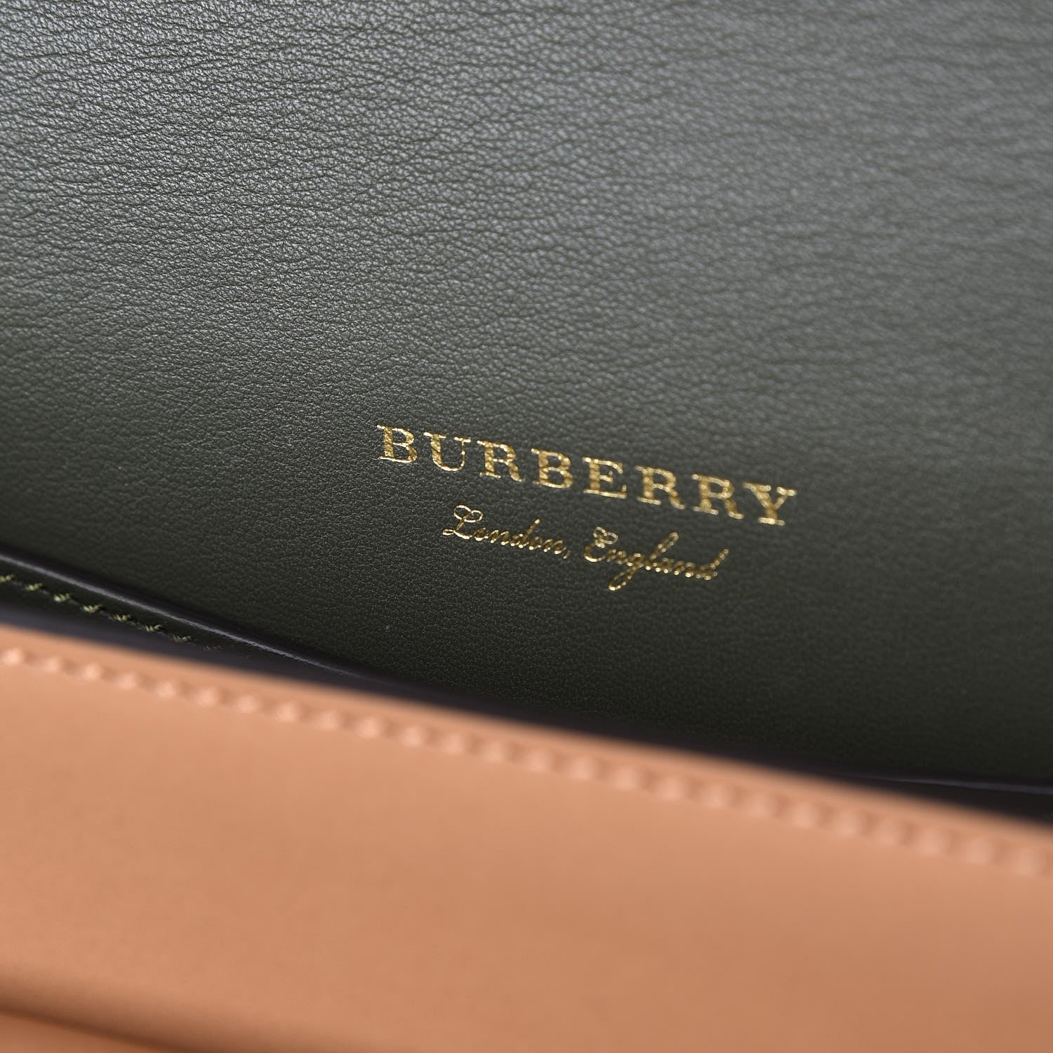 Burberry Calfskin Square Satchel Camel 5 of 7