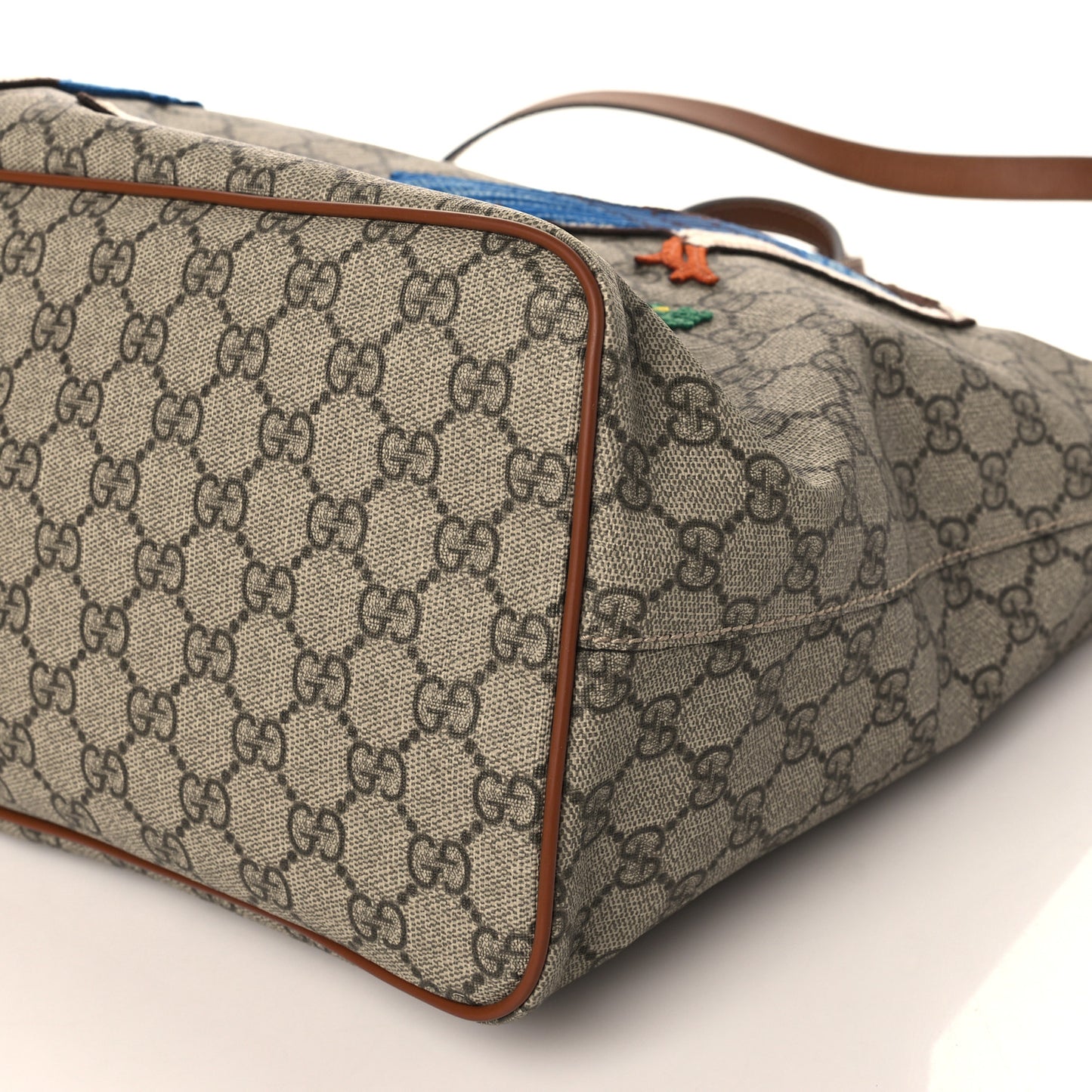 Soft GG Supreme Monogram Garden Collection Crossbody Tote Beige Tuscany