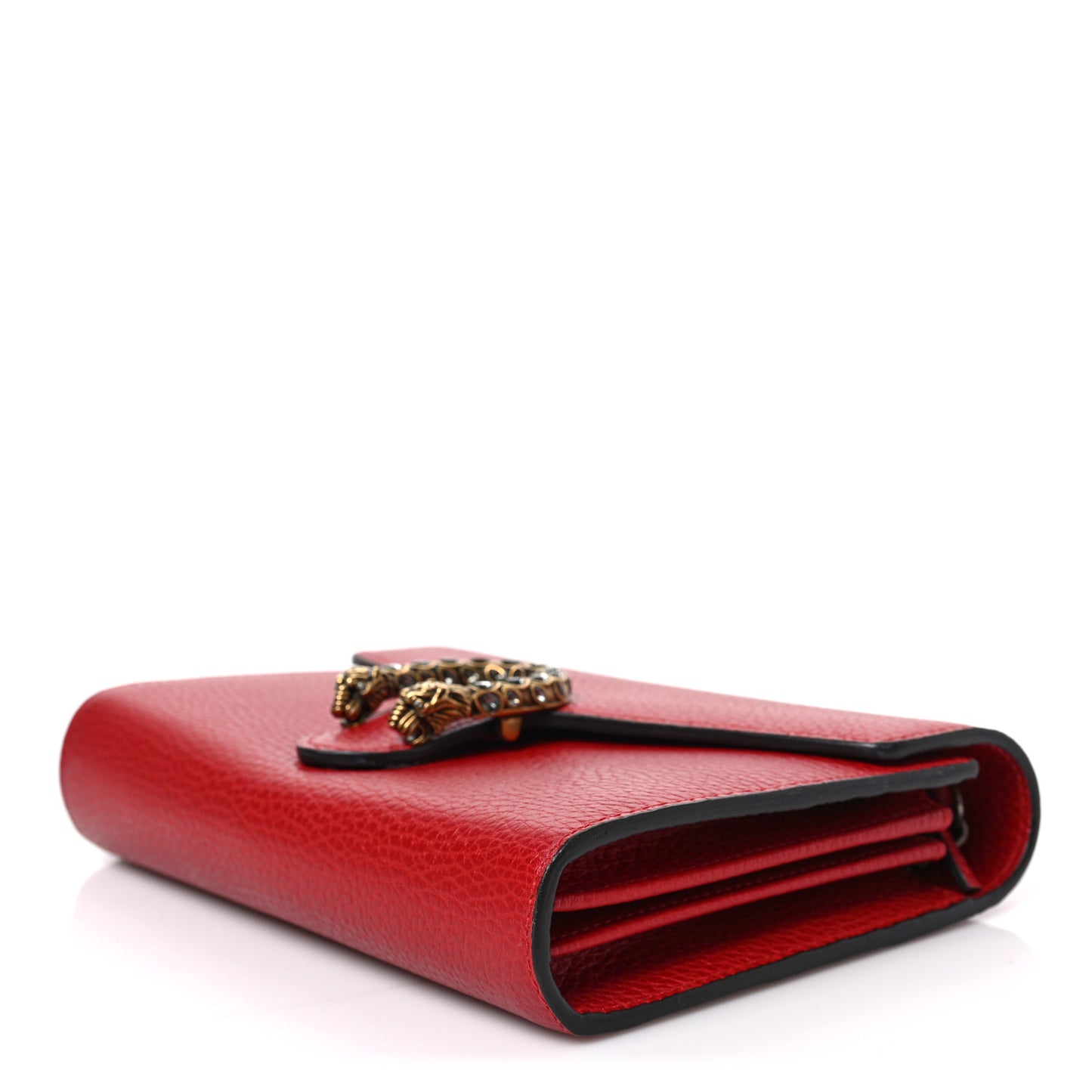 Calfskin Mini Dionysus Chain Wallet Hibiscus Red