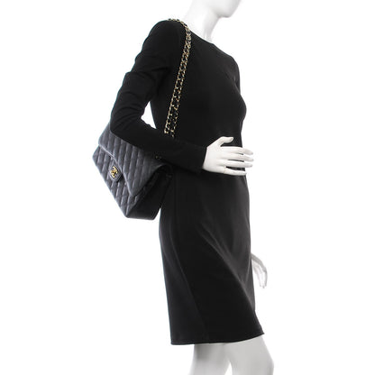 Chanel Caviar Quilted Jumbo Double Flap Black 2 of 7