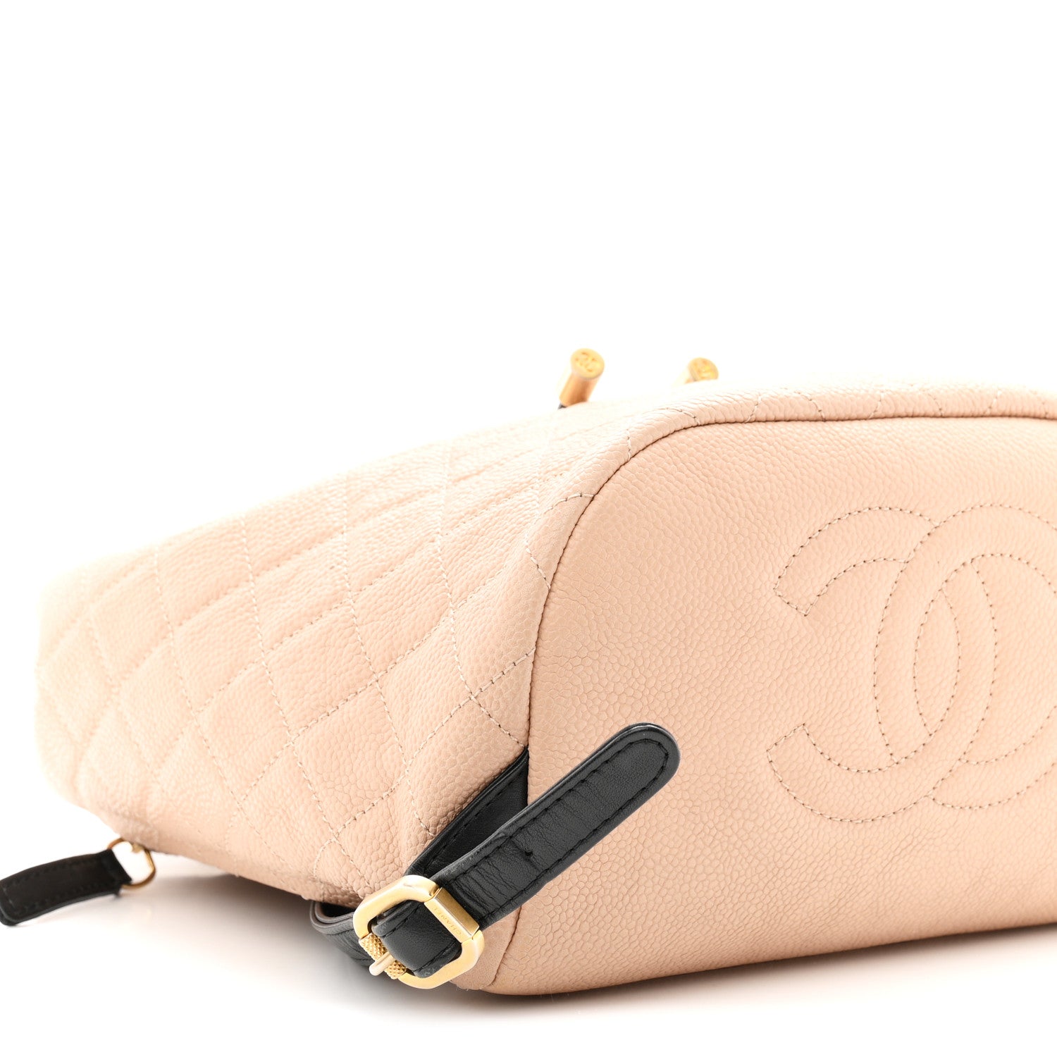 Chanel Caviar Quilted Filigree Backpack Beige Black 9 of 10