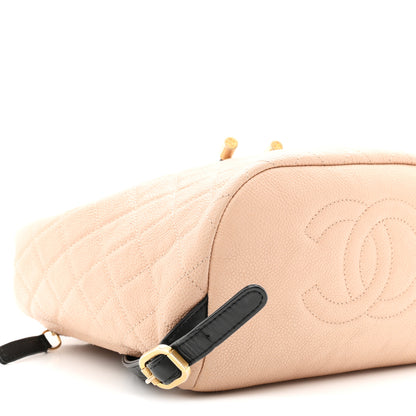 Chanel Caviar Quilted Filigree Backpack Beige Black 9 of 10