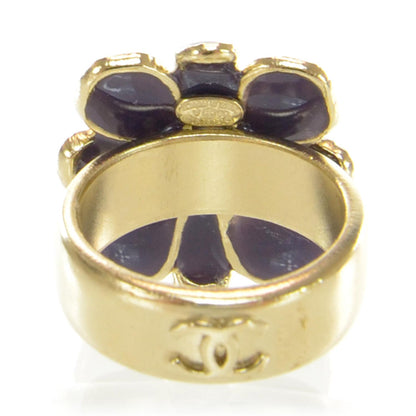 Chanel CC Ring Purple Gold 6.5 5 of 5