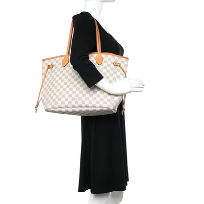 Louis Vuitton Damier Azur Neo Neverfull MM Rose Ballerine 2 of 12