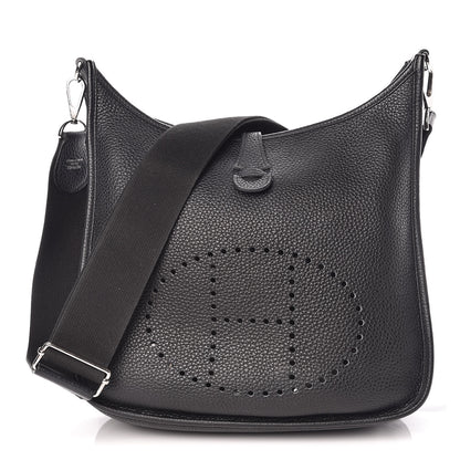 Hermes Taurillon Clemence Evelyne III PM Black 1 of 14