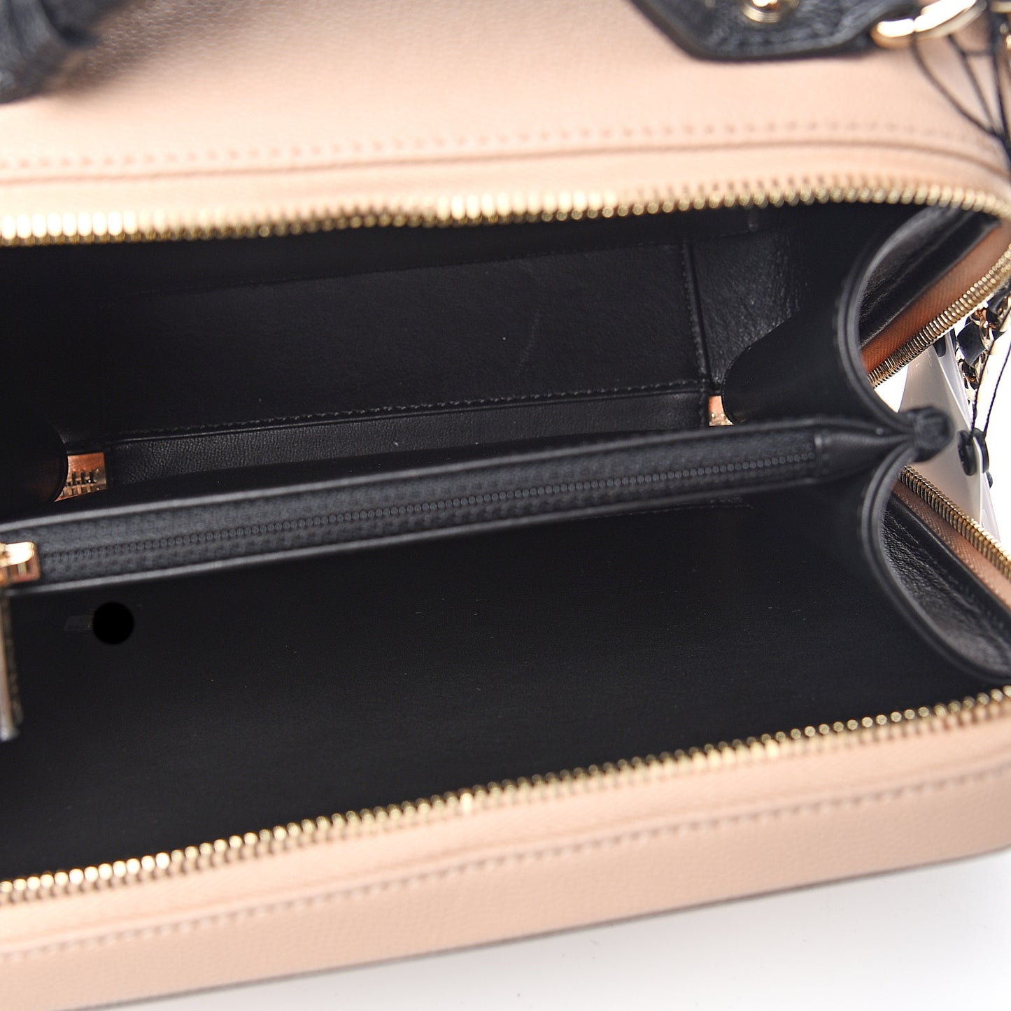 Caviar Quilted Medium CC Filigree Vanity Case Beige Black