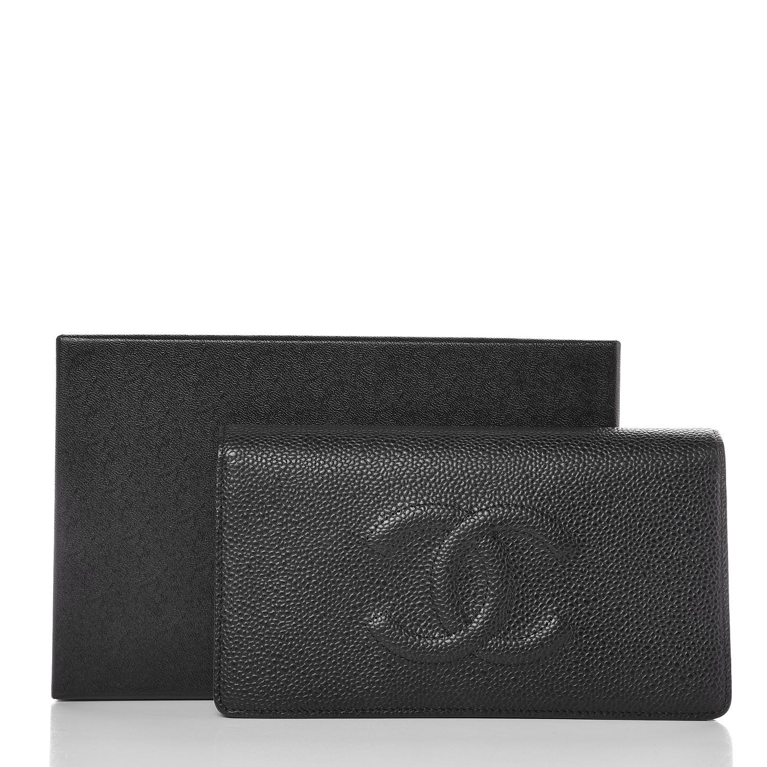 Chanel Caviar Timeless CC Yen Wallet Black 9 of 9