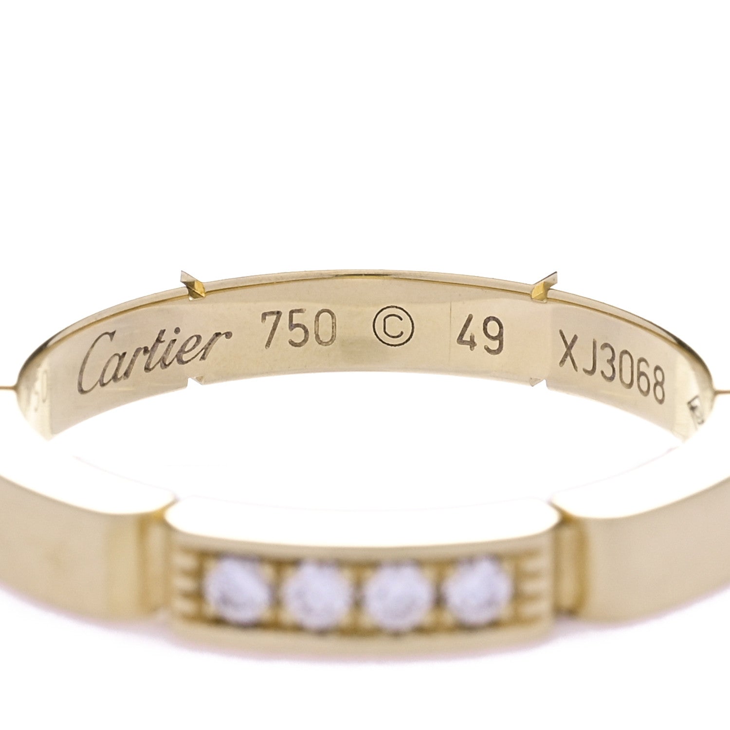 Cartier 18K Yellow Gold Diamond Maillon Panthere Wedding Band Ring 49 4.75 4 of 6