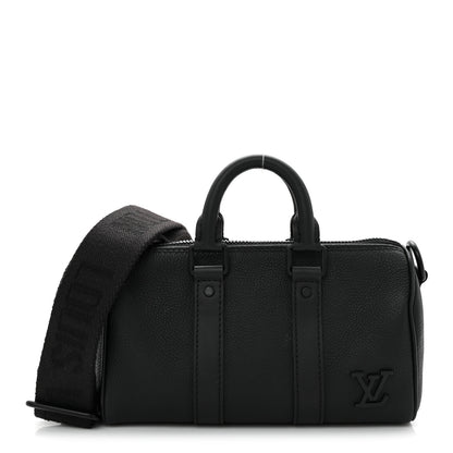 Louis Vuitton Grained Calfskin Aerogram Keepall XS Black 1 of 9