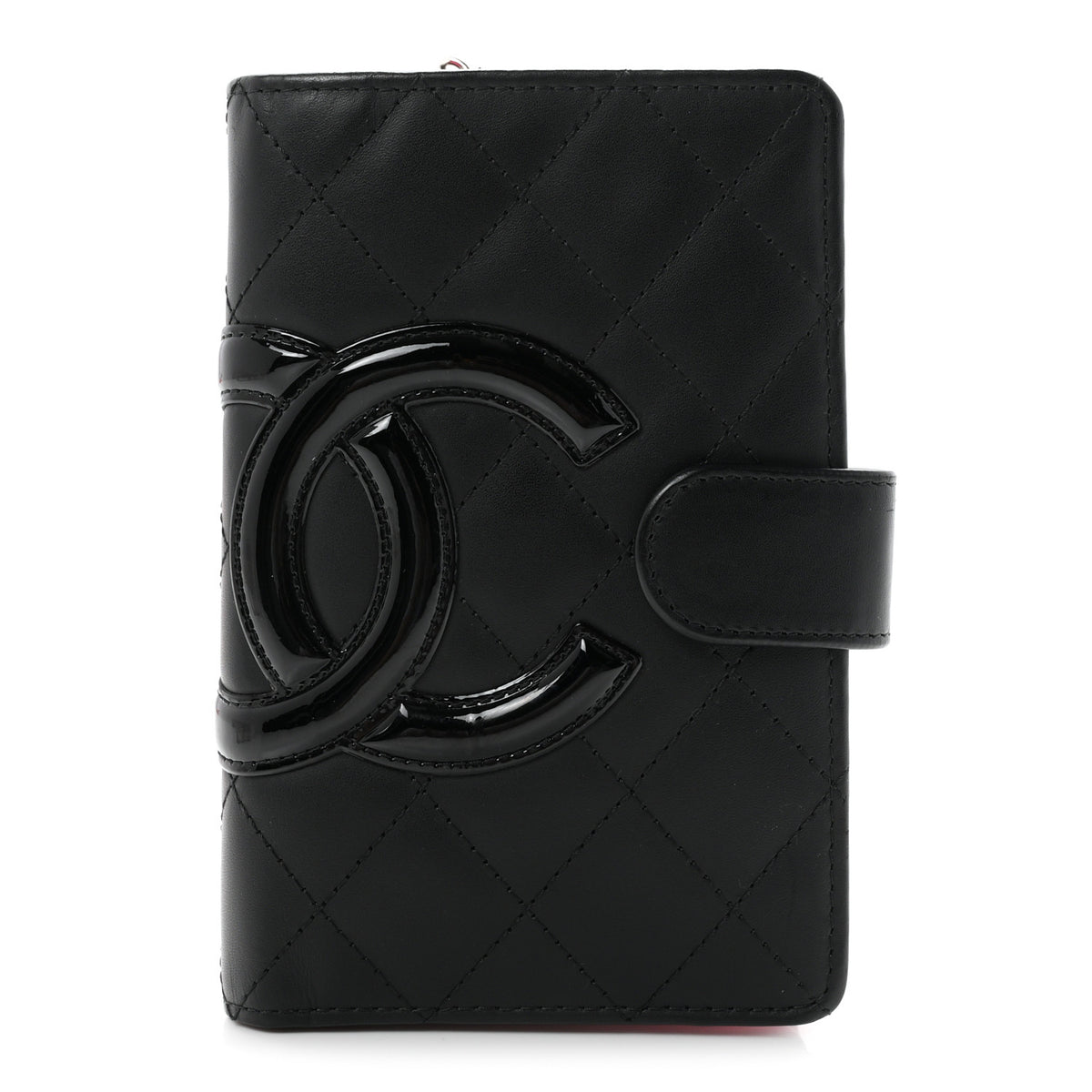 Calfskin Cambon Zipped Pocket Wallet Black