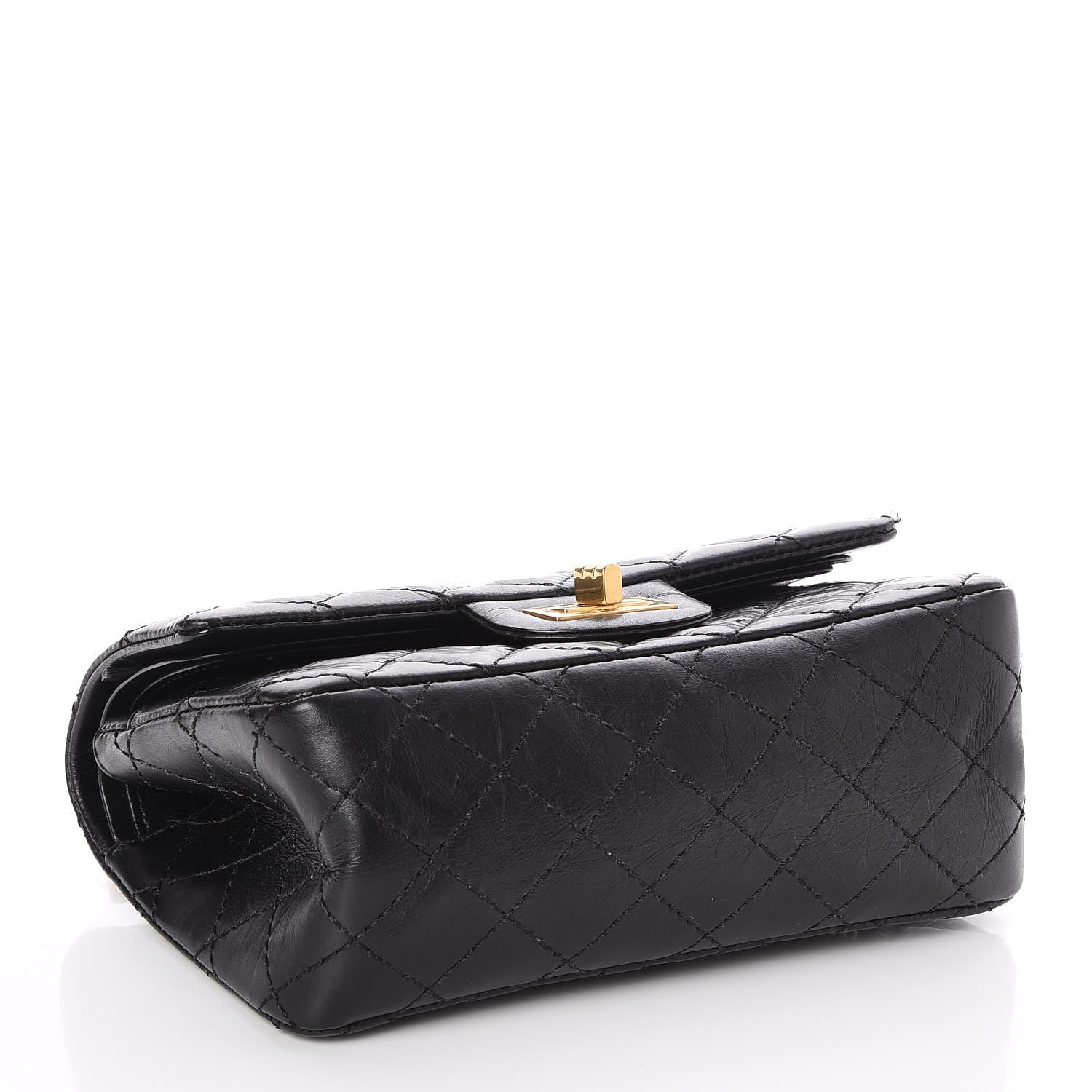 Chanel Aged Calfskin Quilted 2.55 Reissue 224 Flap Black 5 of 9