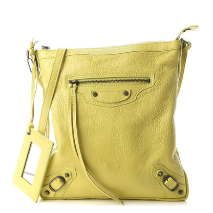 Balenciaga Agneau Classic Hardware Flat Crossbody Jaune Poussin 1 of 9