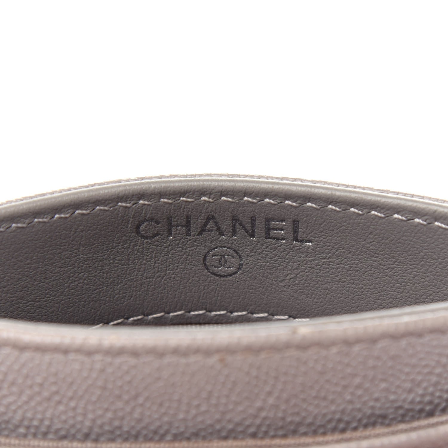 Chanel Caviar Quilted Boy Card Holder Grey 6 of 8