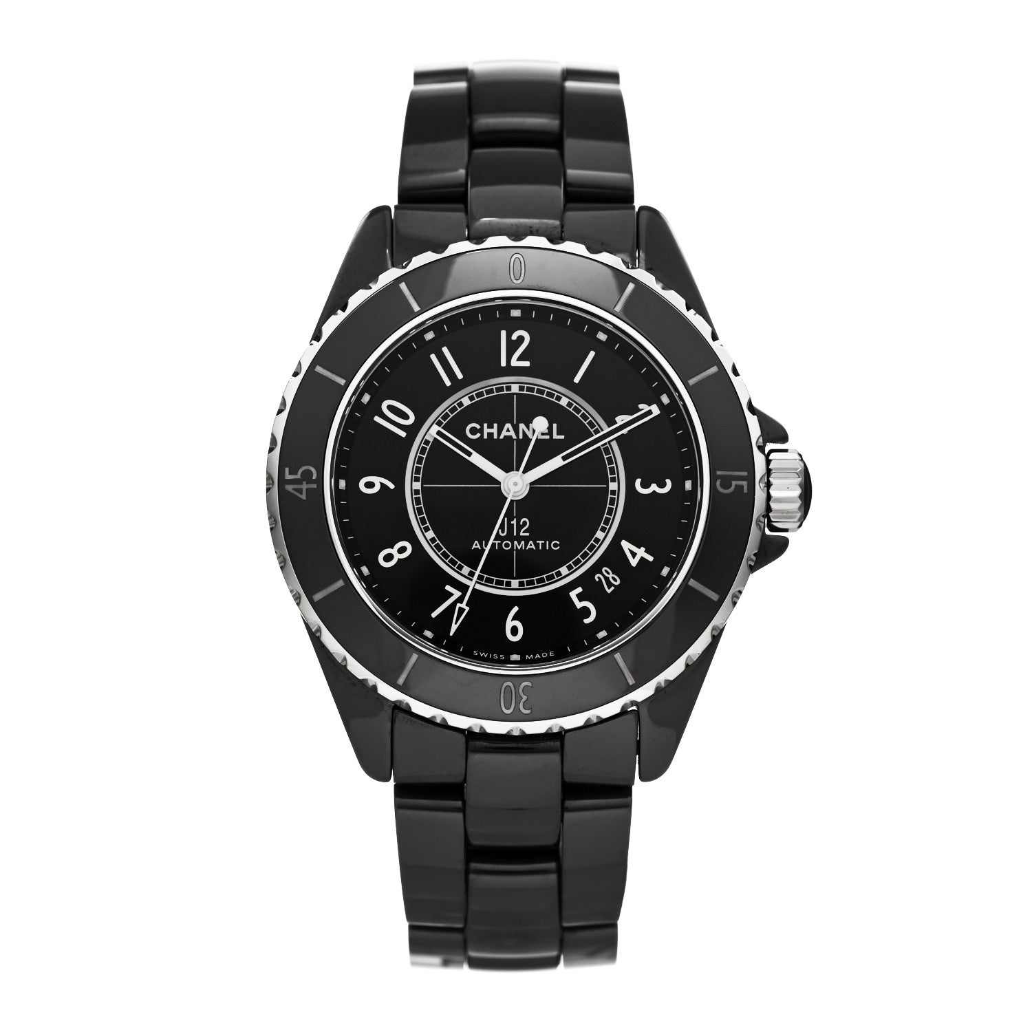 Chanel Stainless Steel Ceramic 38mm J12 Automatic Watch Black 1 of 5