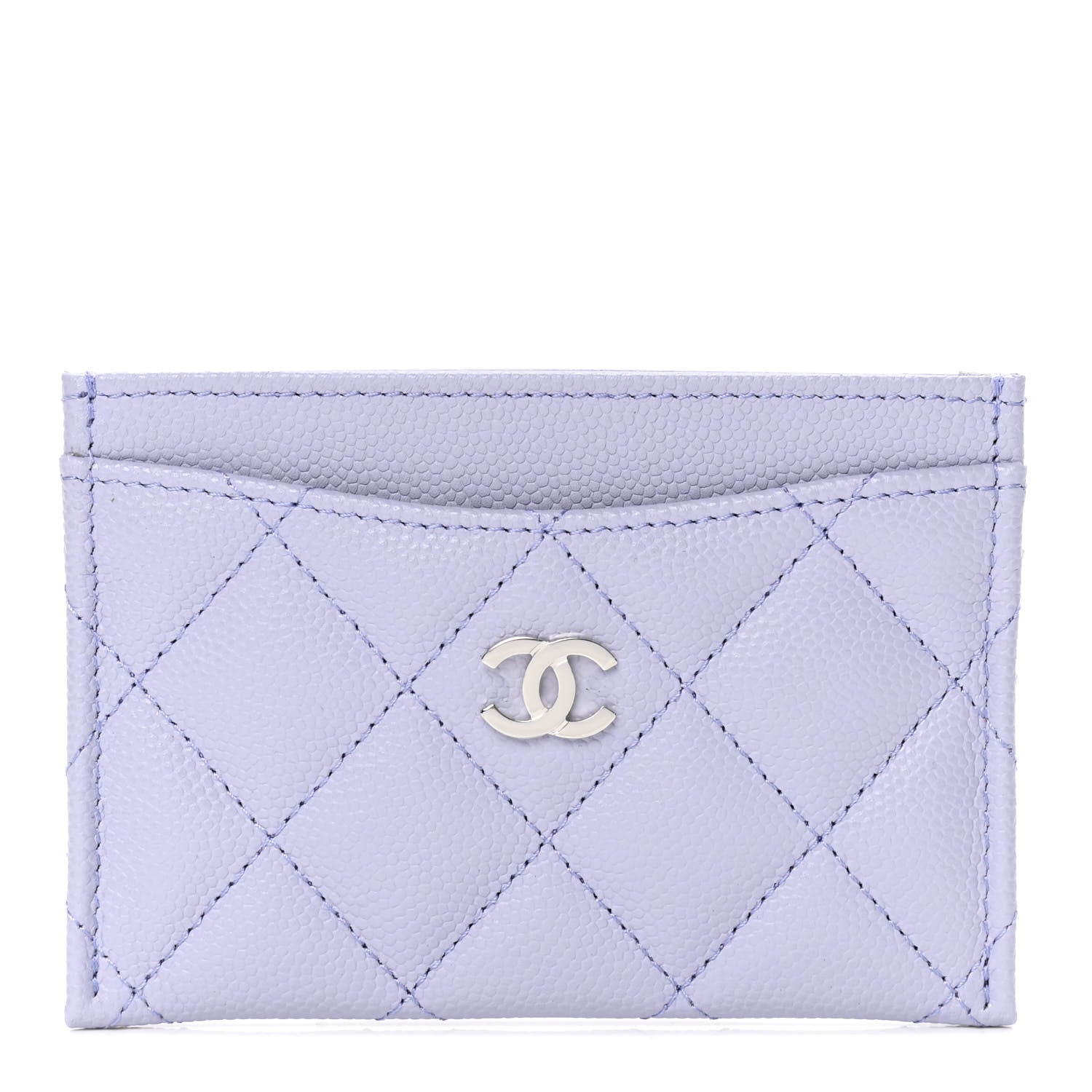 Chanel Caviar Quilted Card Holder Light Purple 1 of 5