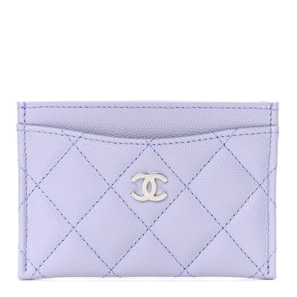 Chanel Caviar Quilted Card Holder Light Purple 1 of 5