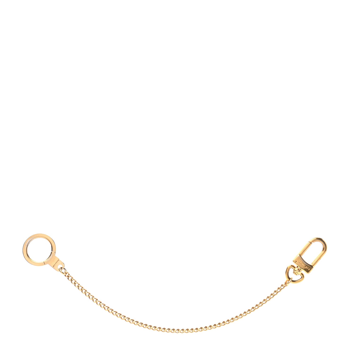 Louis Vuitton Metal Pochette Extender Key Ring Chain Gold 1 of 5