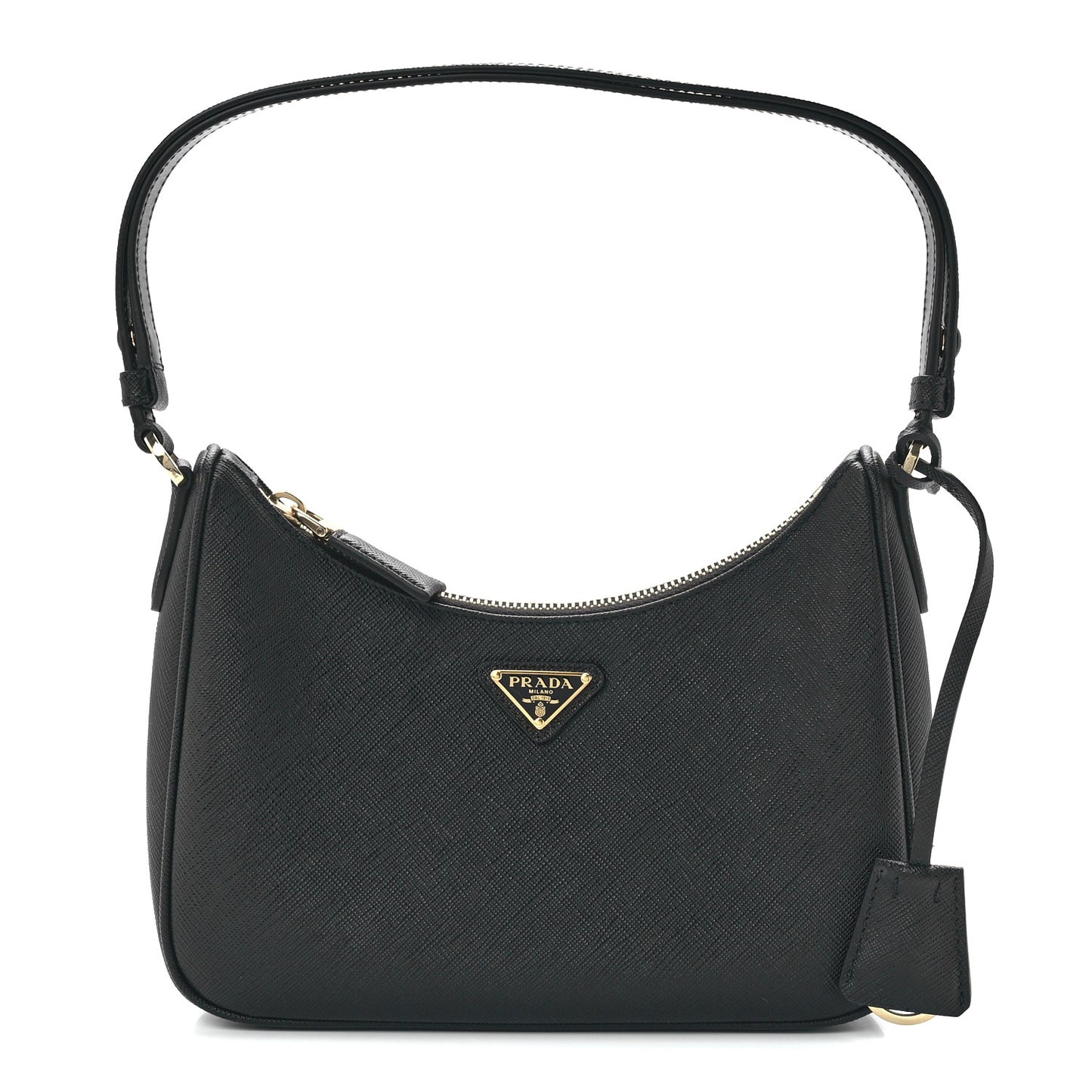 Saffiano Lux Mini Re-Edition Shoulder Bag Black