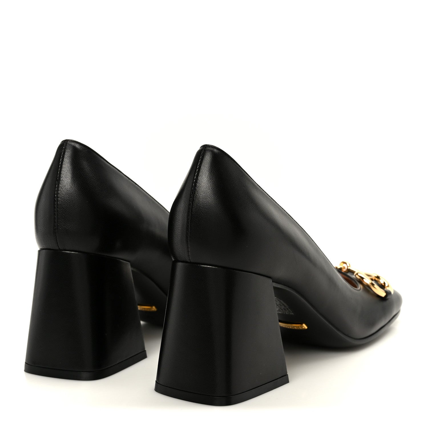 Gucci Malaga Kid Horsebit 75mm Pumps 38 Black 5 of 10