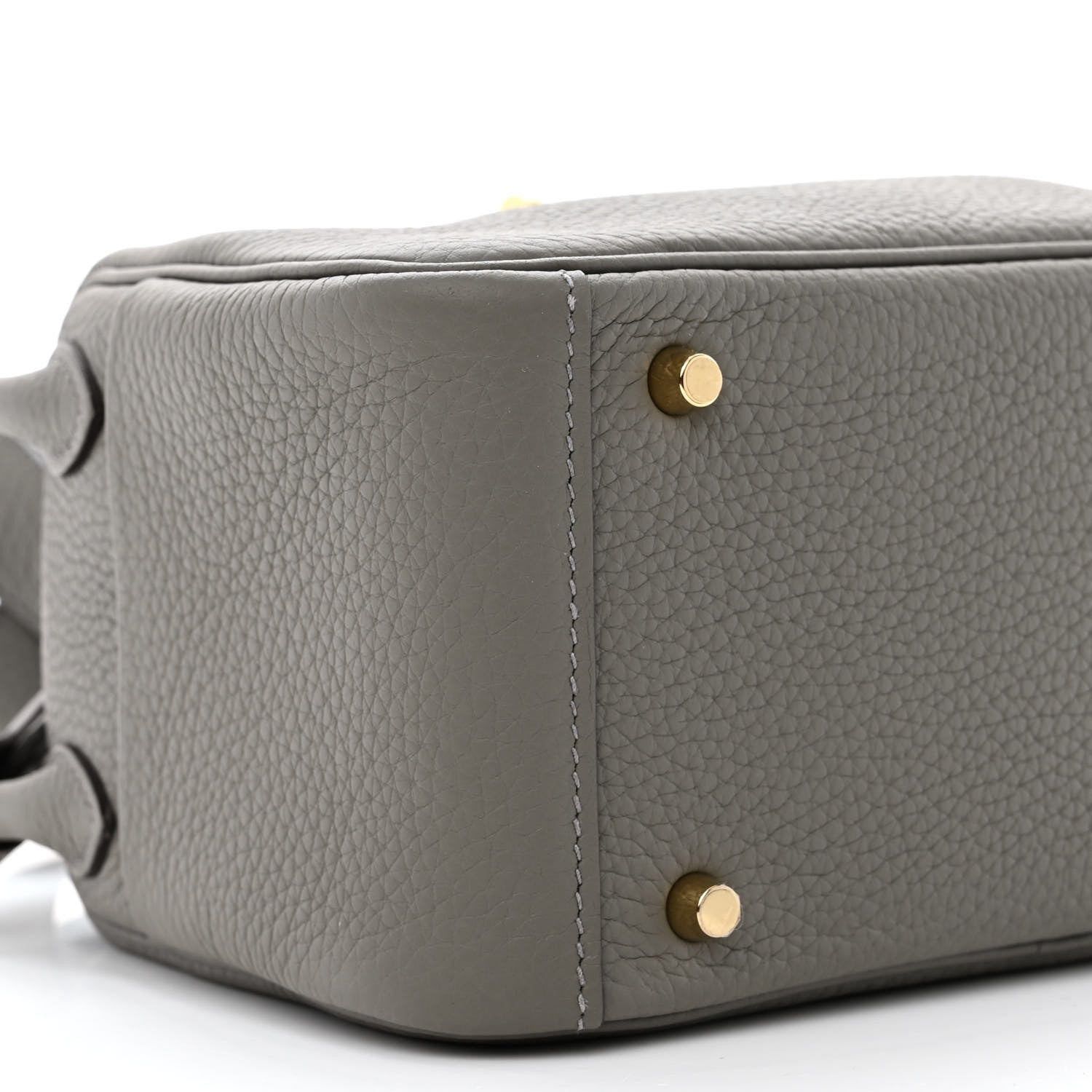 Hermes Taurillon Clemence Mini Lindy 20 Gris Meyer 9 of 11