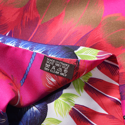 Hermes Silk Brazil Maxi Twilly Fuchsia Encre Rouge 4 of 5