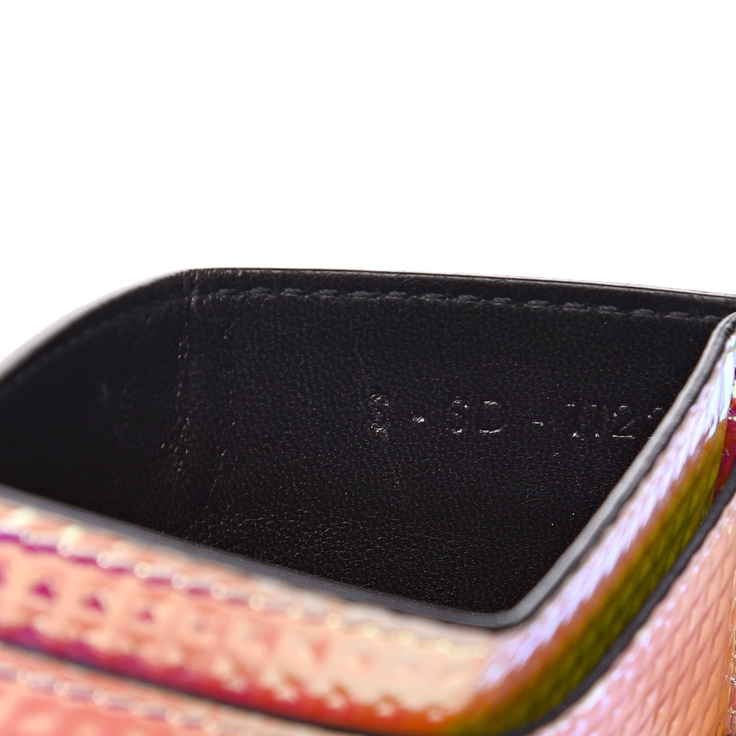 Celine Calfskin Card Holder Black Multicolor 7 of 9