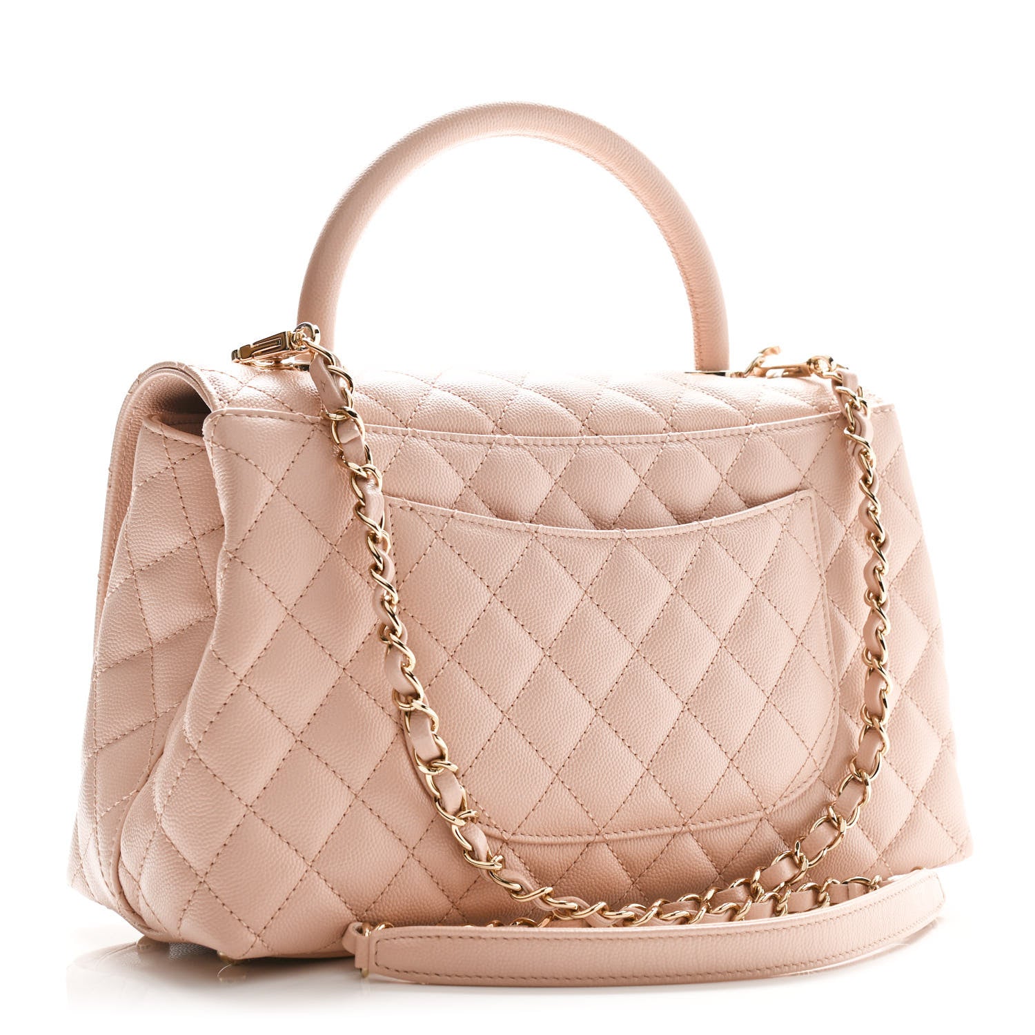 Chanel Caviar Quilted Small Coco Handle Flap Light Pink 3 of 11