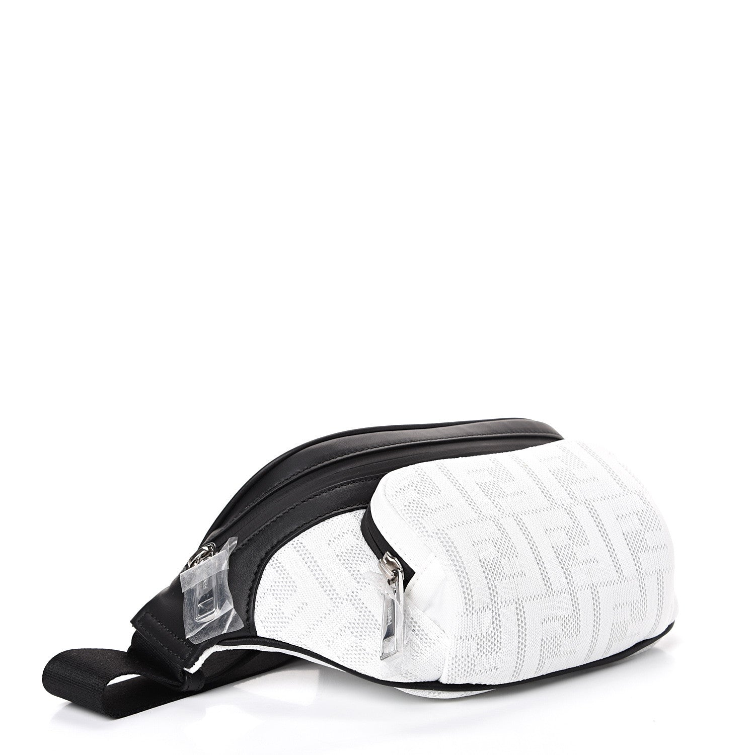 Fendi Neoprene Mesh Vitello Grace FF Pocket Belt Bag White 3 of 9