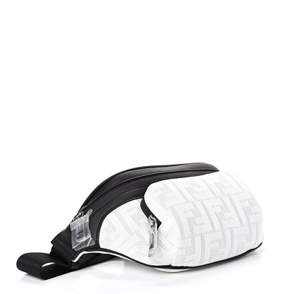 Fendi Neoprene Mesh Vitello Grace FF Pocket Belt Bag White 3 of 9