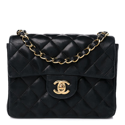 Chanel Lambskin Quilted Mini Square Flap Black 1 of 18