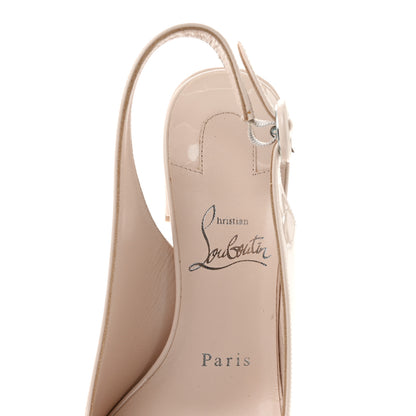 Christian Louboutin Patent So Jane Sling 55 Pump 36.5 Leche 7 of 8