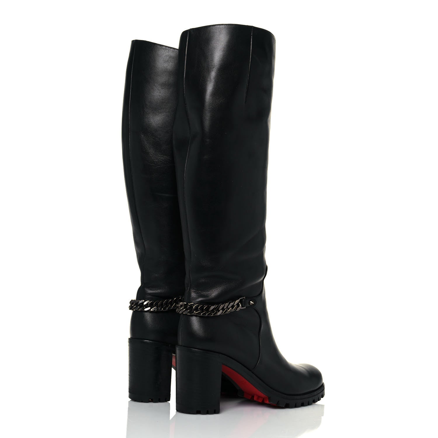 Christian Louboutin Calfskin Napoleo 70 Boots 38.5 Black 4 of 7