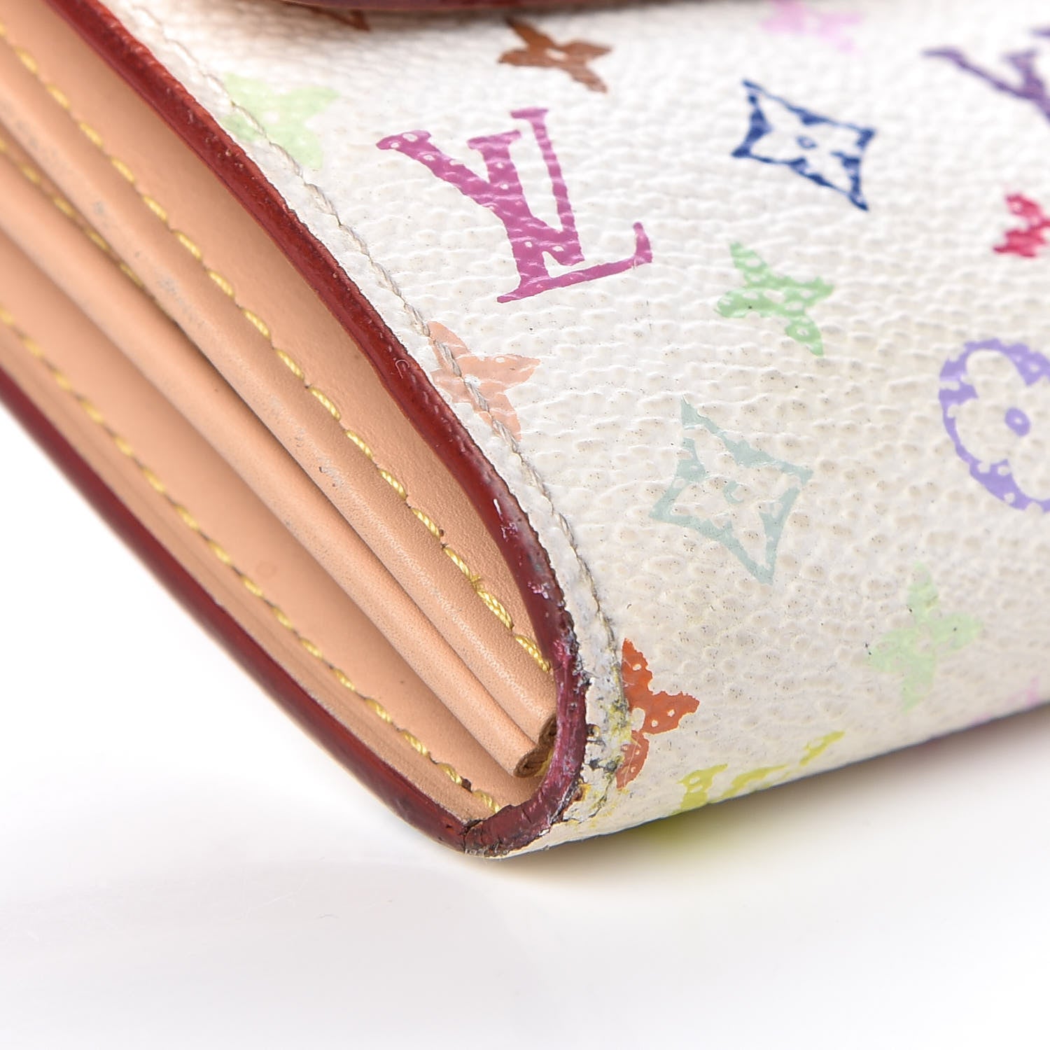 Louis Vuitton Monogram Multicolor Sarah Wallet White 13 of 20