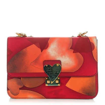 Valentino Garavani Canvas L'Amour Rockstud Shoulder Bag Scarlet 1 of 9