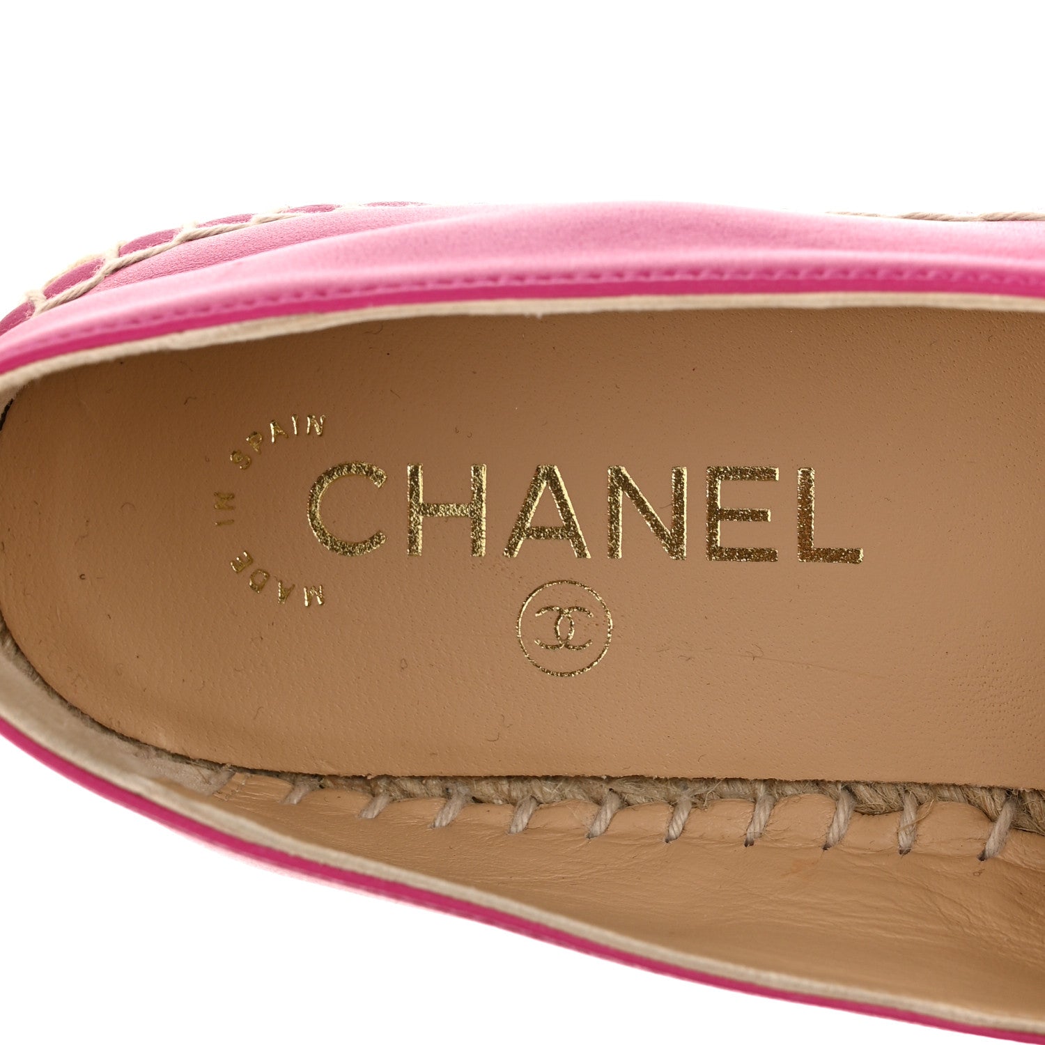 Chanel Lambskin CC Espadrilles 39 Fuchsia Black 10 of 11