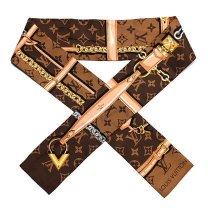 Louis Vuitton Silk Monogram Confidential Bandeau Brown 1 of 4