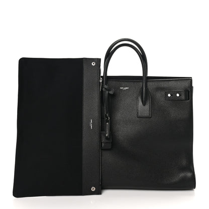 Saint Laurent Grained Calfskin Large Souple Sac De Jour Black 3 of 10