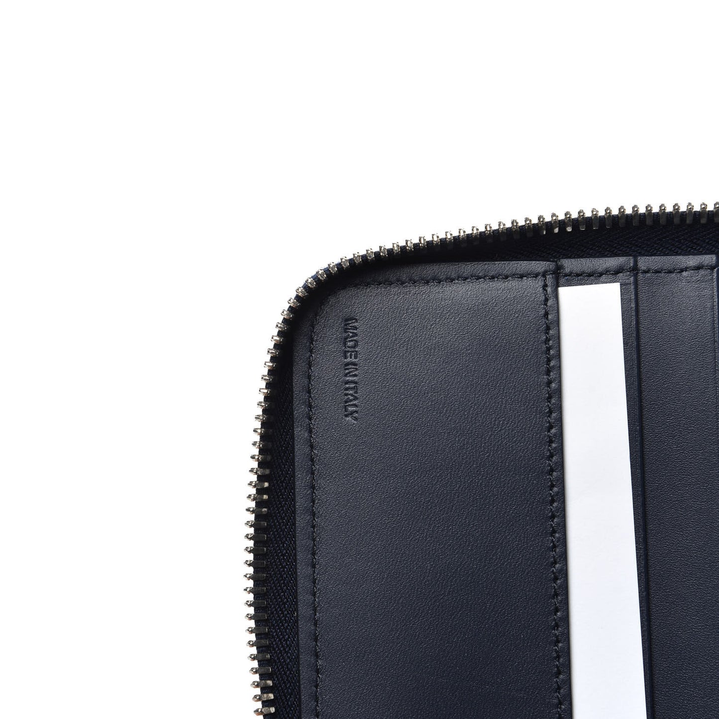 London Grainy Calfskin Renfrew Long Zip Around Wallet Dark Navy