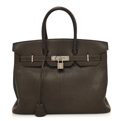 Hermes Chevre de Coromandel Birkin 35 Vert Bronze 1 of 17