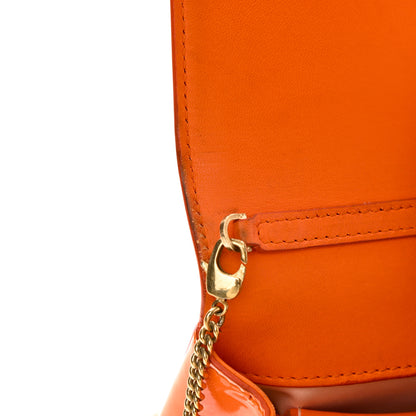 Versace Patent Palazzo Medusa Chain Evening Bag Orange 13 of 13