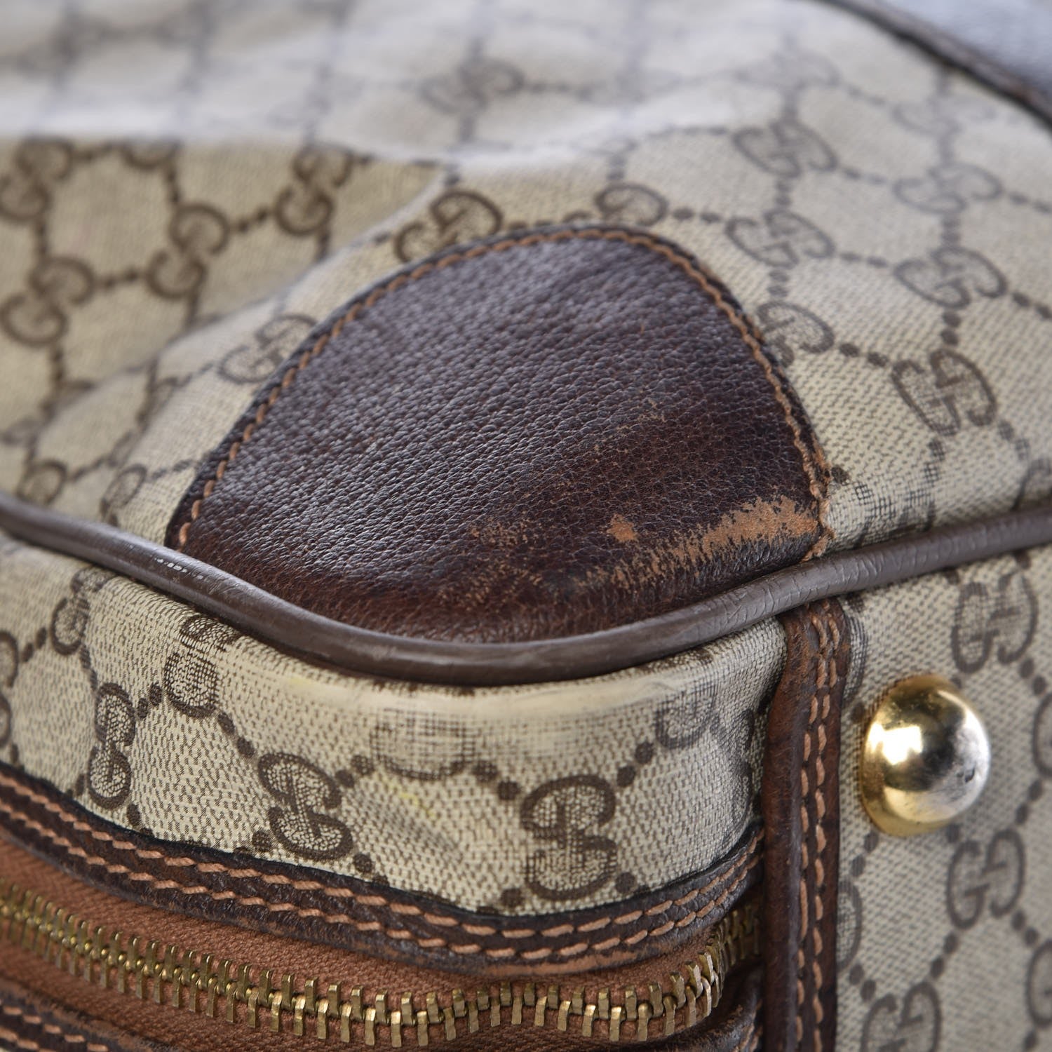 Gucci Monogram Joy Suitcase Luggage Brown 9 of 34