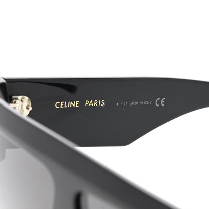 Celine Acetate Chunky Rectangle Sunglasses CL 40092/I Black 5 of 7