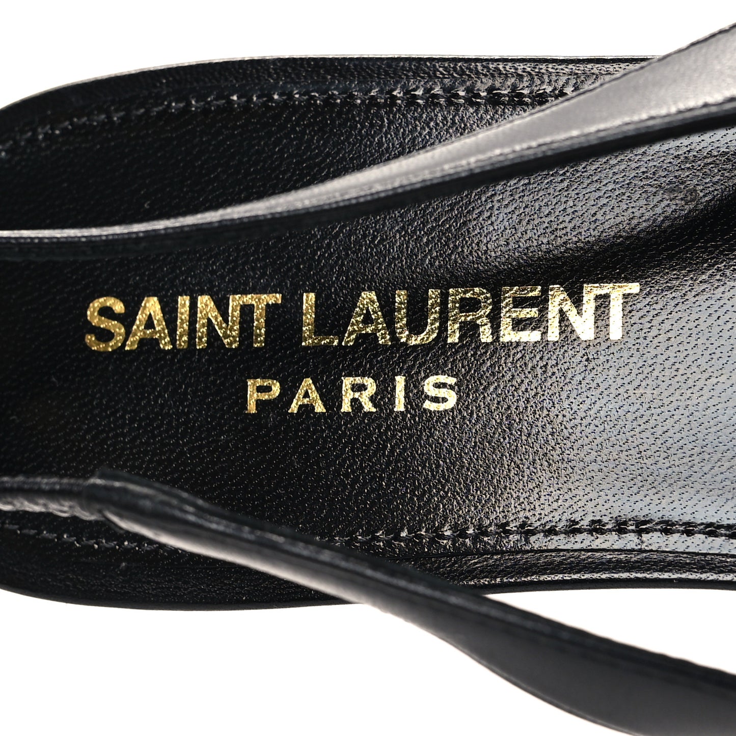 Patent Smooth Lambskin Anais Slingback Flats 36 Navy Black