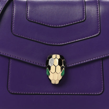 Bulgari Calfskin Serpenti Forever Top Handle Purple 12 of 17