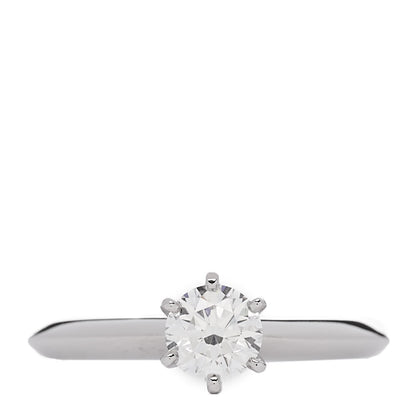 Tiffany Platinum Diamond .55ct Solitaire Engagement Ring 51 5.75 1 of 6