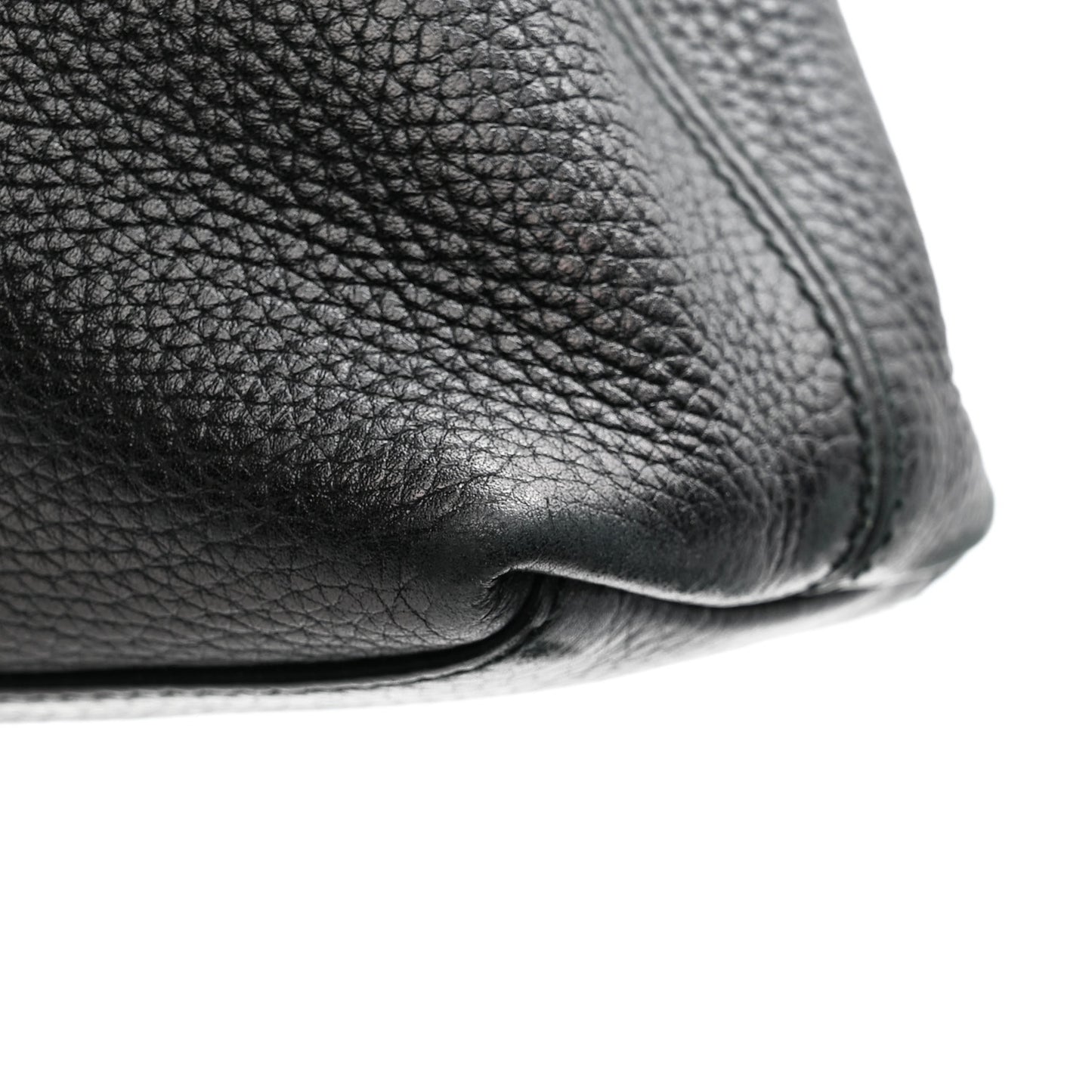 Pebbled Calfskin Small Soho Chain Shoulder Bag Black