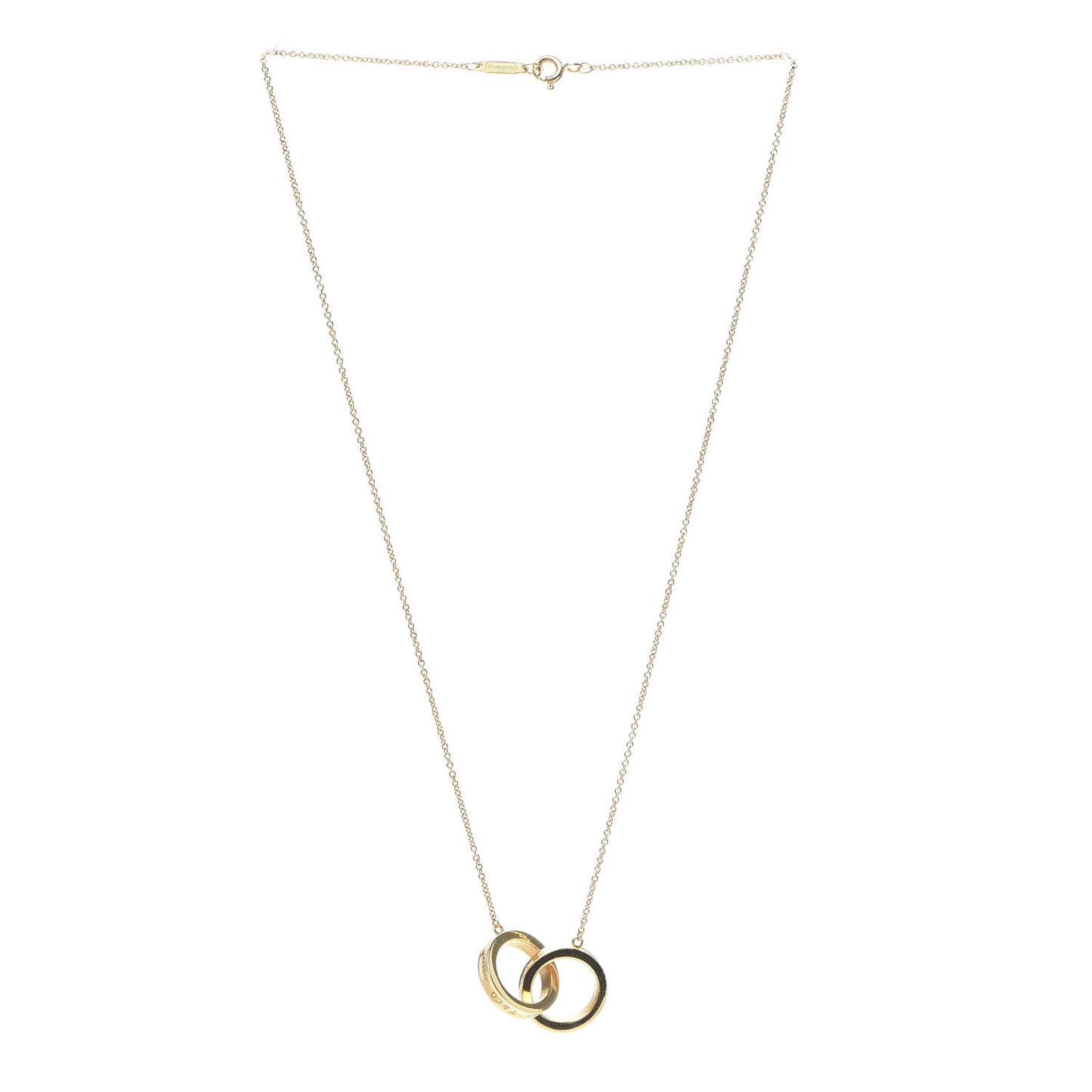 18K Yellow Gold 1837 Interlocking Circles Pendant Necklace
